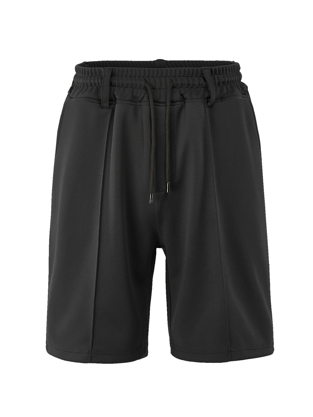 Men's knee-length sports shorts with mesh structure, elastic drawstring, and belt loops StylebySassy