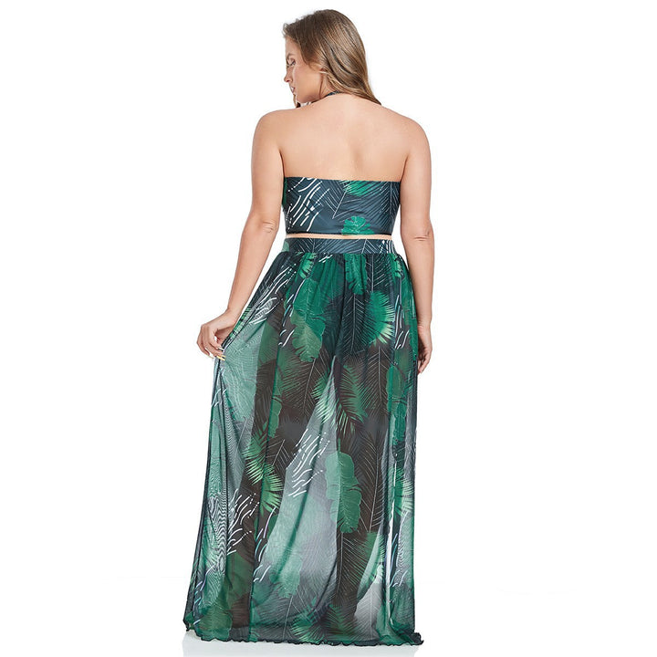 Women's Beach Dress with Floral Pattern and Playful Cut StylebySassy