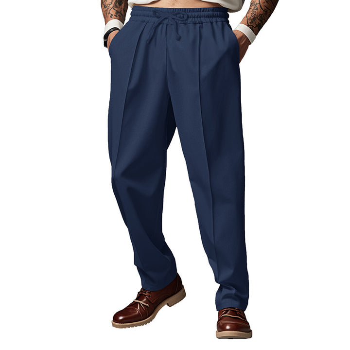 Men's sporty joggers with elastic waistband and front center seam StylebySassy