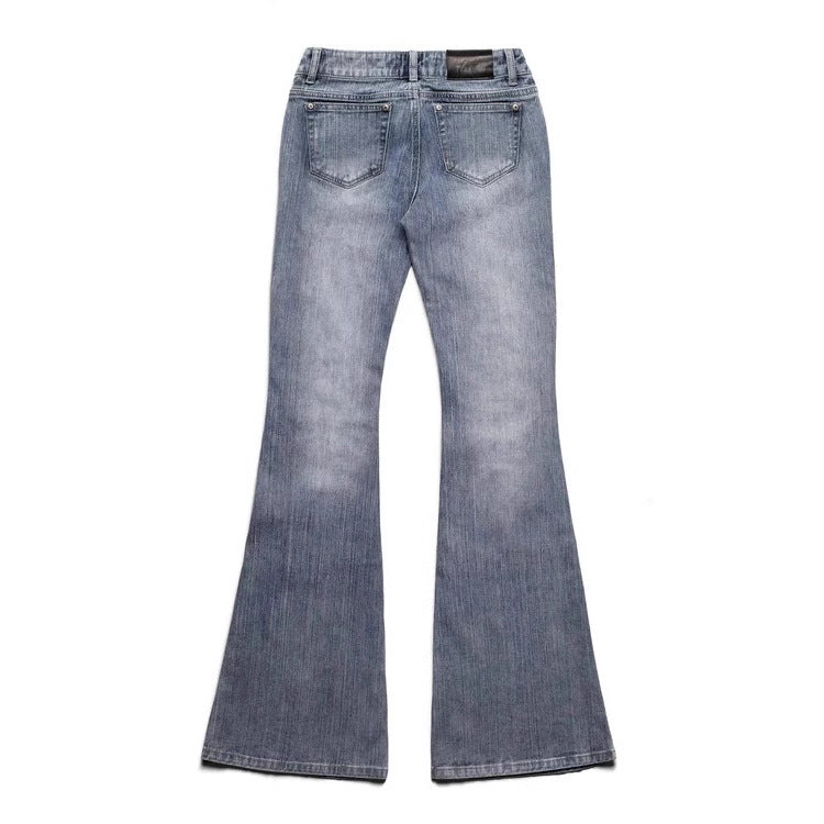 Women's Fashion Bootcut Jeans with Sparkling Studs StylebySassy