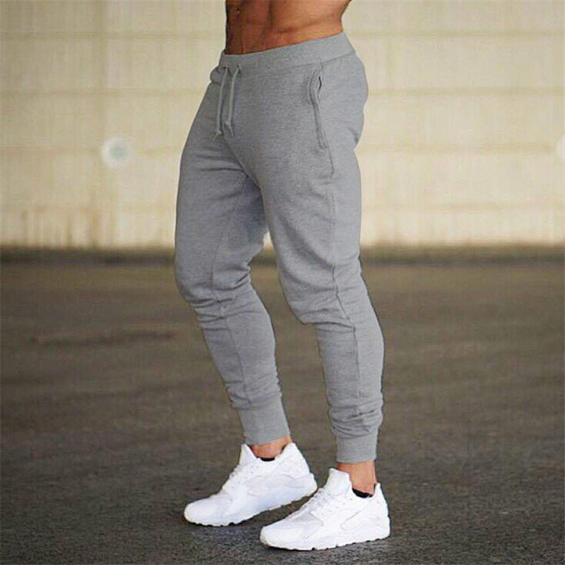 Men's tapered performance-oriented joggers with elastic waistband and ribbed ankle cuffs StylebySassy