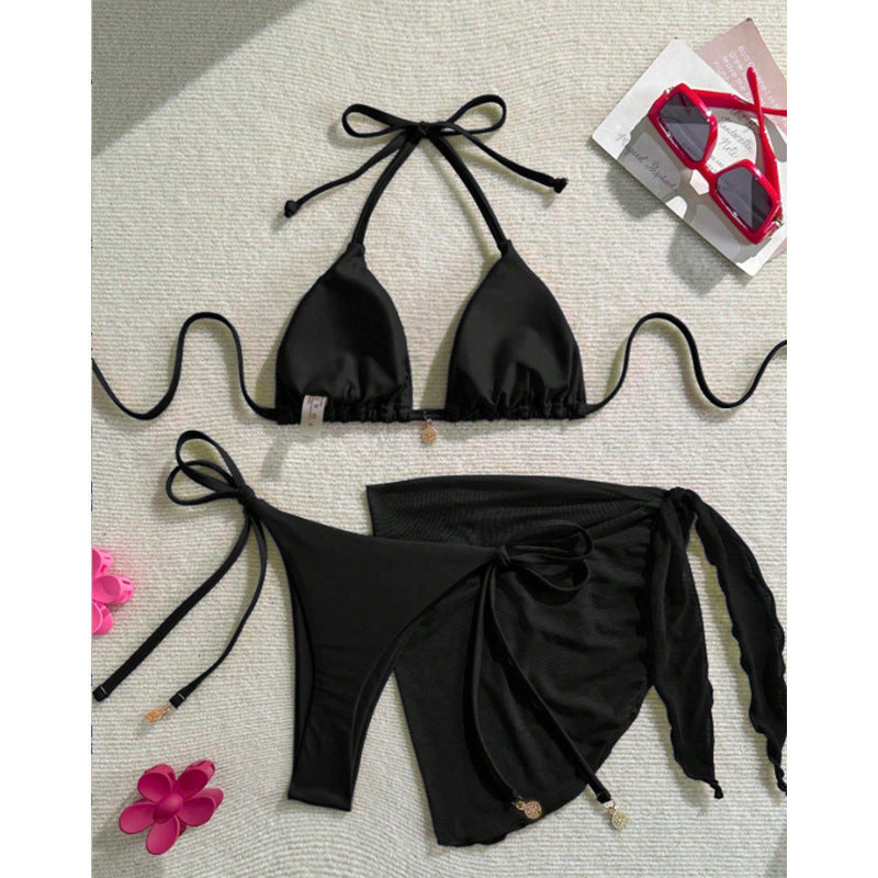 Ladies bikini set with stylish wrap skirt and sophisticated ties StylebySassy