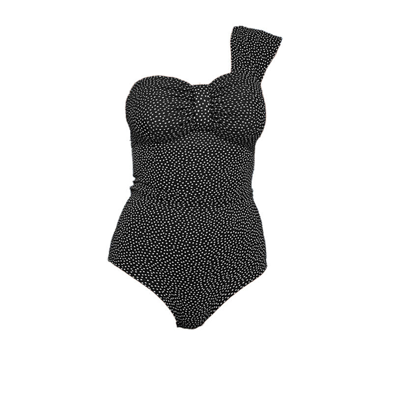 Women's One-Piece Swimsuit with Asymmetrical Cut and Ruffle Detail StylebySassy