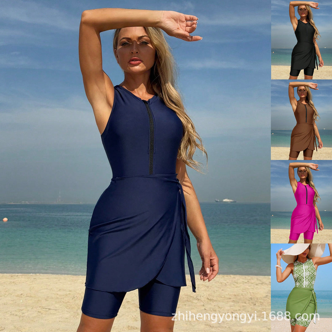 Women’s swimwear with innovative zipper and figure-flattering design StylebySassy