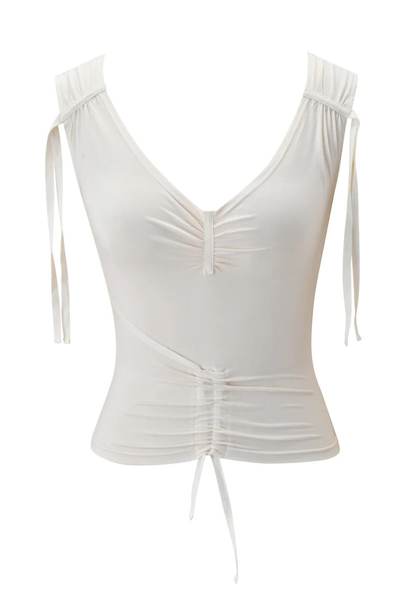 Ladies Elegant Wrap Top with Ruffle Details StylebySassy