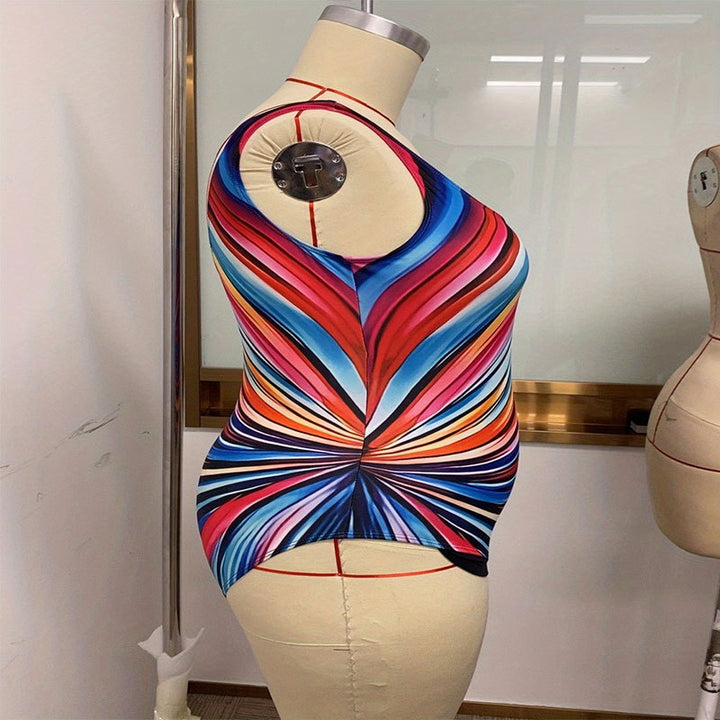 Women’s one-piece swimsuit with spiral design and wide straps StylebySassy