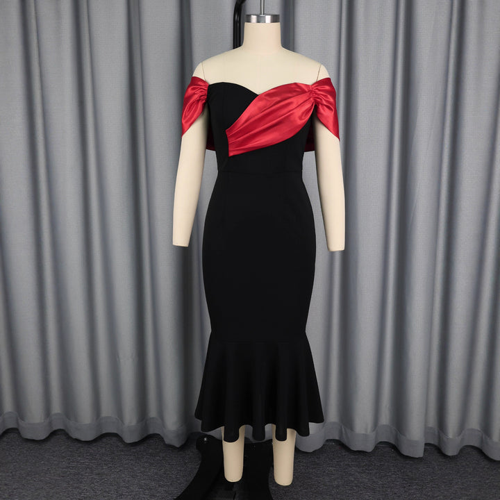 Women Elegant sleeveless evening dress with voluminous waist ruffle StylebySassy