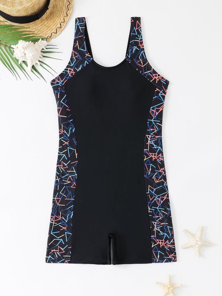 Women's Sporty Swimsuit with Graphic Design StylebySassy
