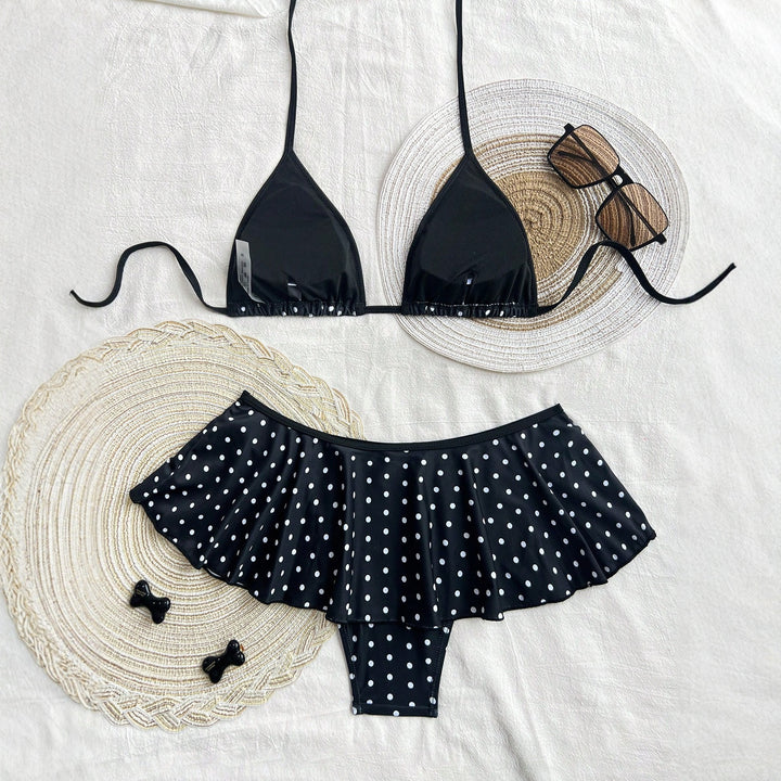 Women's Triangle Bikini with Ruffled Ruffle StylebySassy