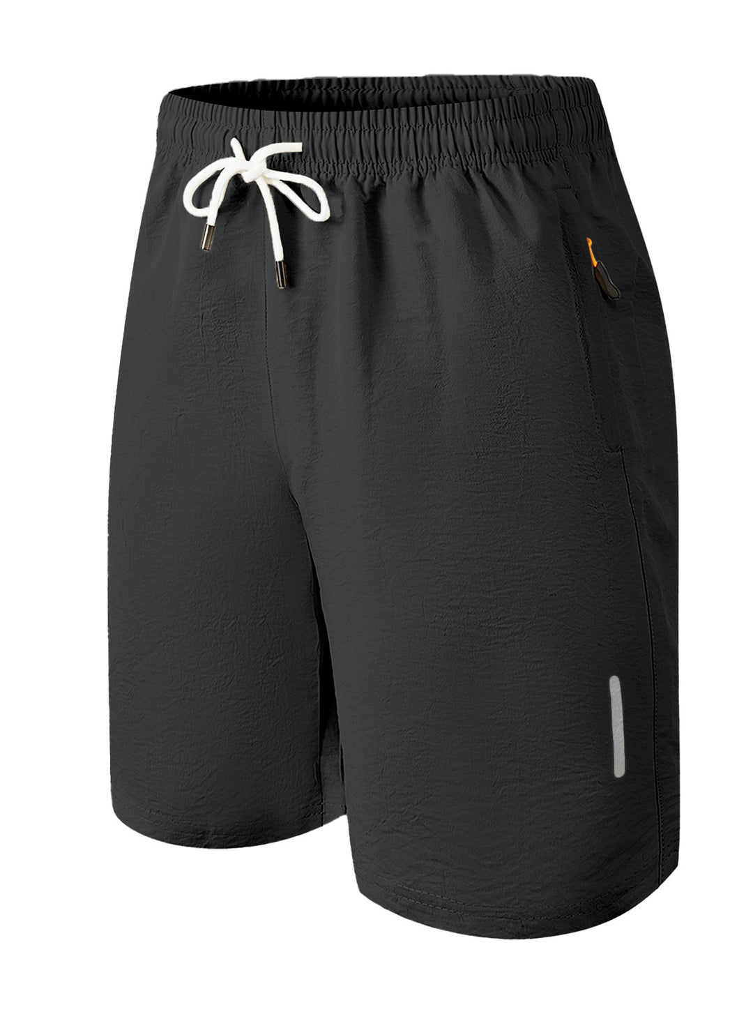 Men's nan ultralight quick-drying sports and swim shorts with elastic waistband drawstring zipper pocket and reflective detail StylebySassy