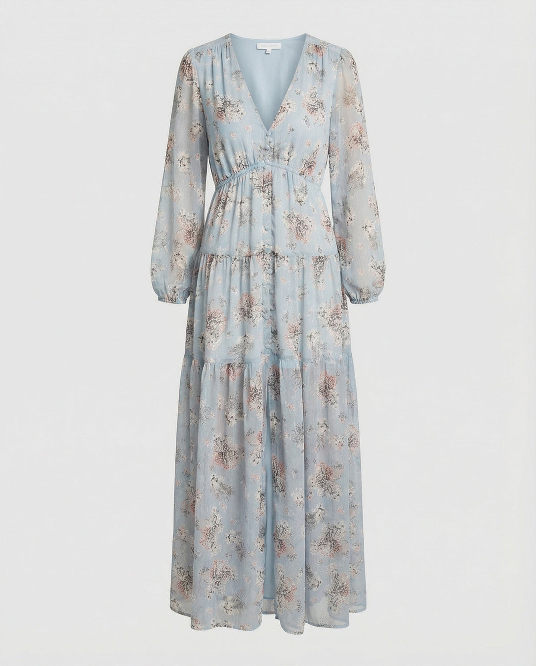 Women's Maxi Dress Summer Button Placket