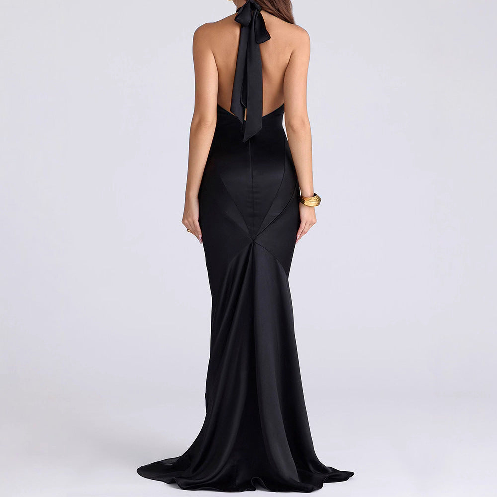 Women High-Quality Evening Dress with Refined Keyhole Neckline StylebySassy