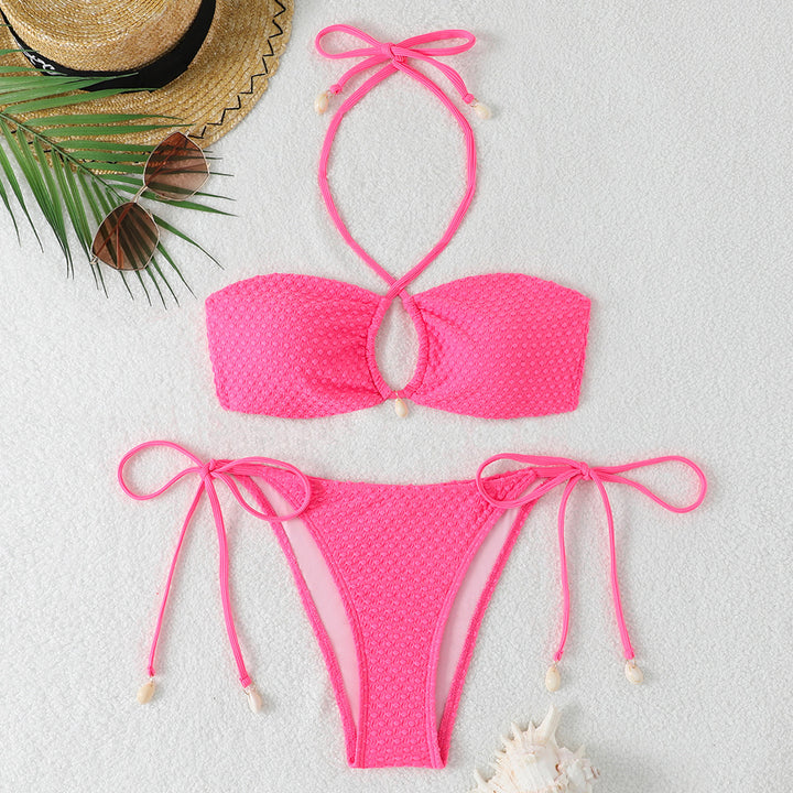Women's bikini set with innovative tie design and trendy cut-out StylebySassy