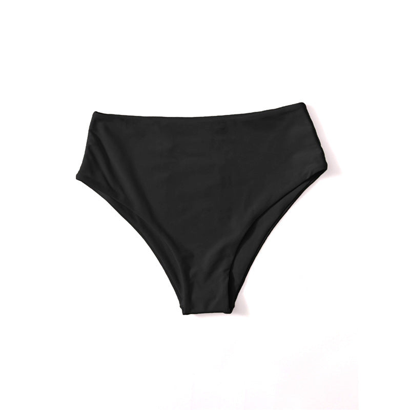 Women's High-Cut Bikini Bottom with Elegant Waistband StylebySassy
