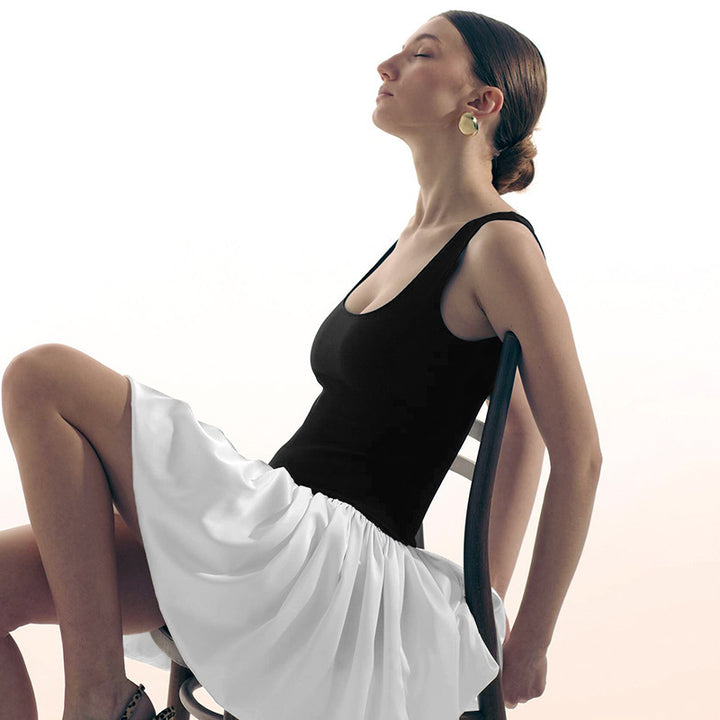 Ladies Sportives Mini Dress with Casual Cut and Voluminous Skirt StylebySassy