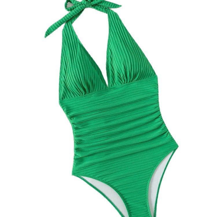 Women’s one-piece swimsuit with sophisticated rib design StylebySassy