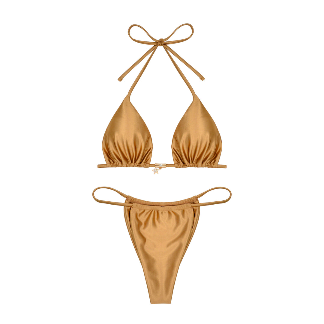 Women Triangle Bikini with glossy material StylebySassy