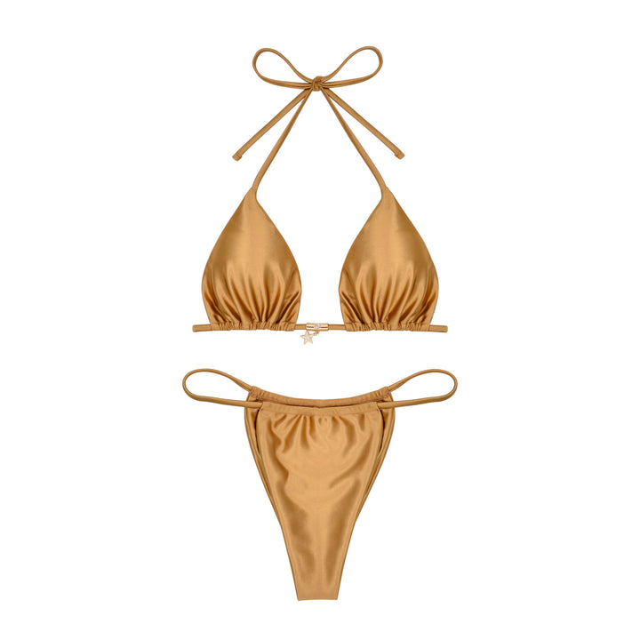 Women Triangle Bikini with glossy material StylebySassy