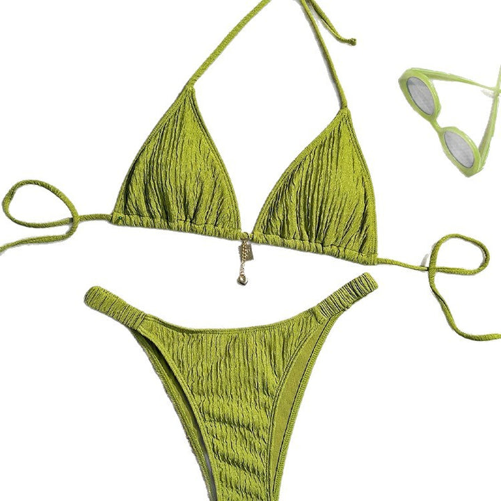 Women's Triangle Bikini with sophisticated Ruffles StylebySassy