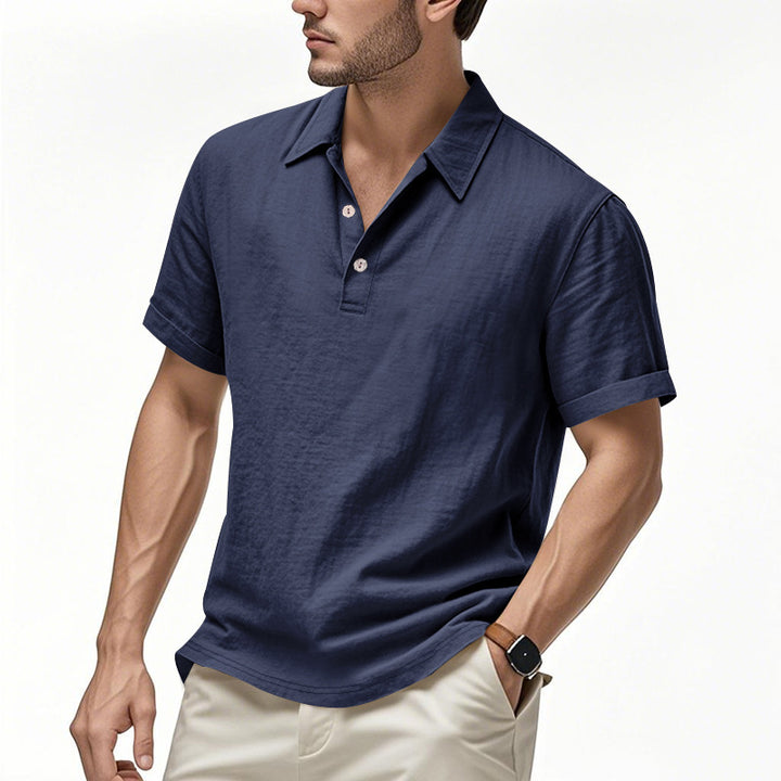 Men's nano lightweight structured polo with kent collar and concealed button placket StylebySassy