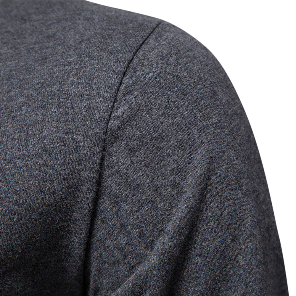Men's Nano Minimalist Round Neck Sweatshirt Made of Cotton Blend with Ribbed Cuffs StylebySassy