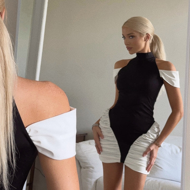 Women Figure-enhancing Dress with Continuous Ruffle Design StylebySassy
