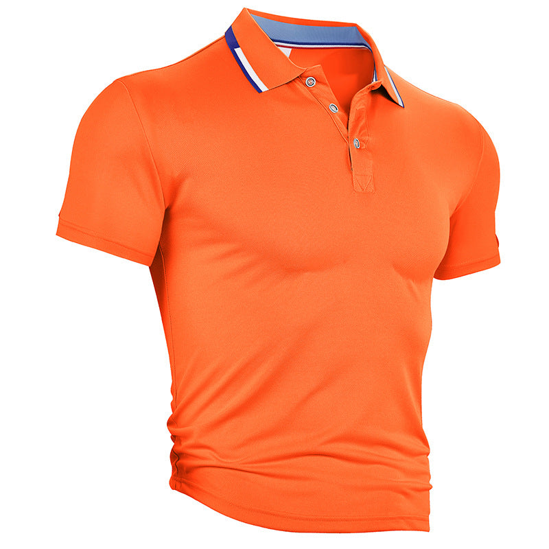 Men's slim fit functional polo with moisture-regulating technology and ribbed collar StylebySassy
