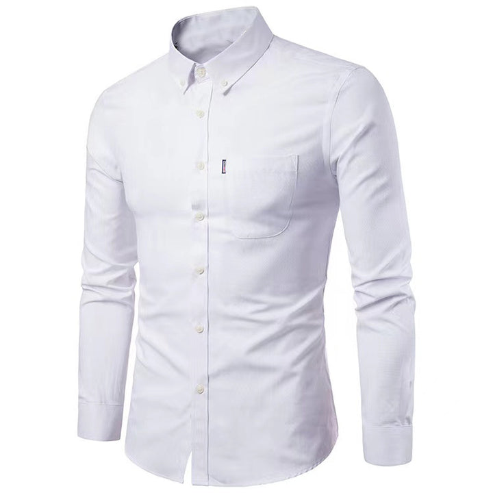 Men's tailored Oxford shirt with button-down collar and chest pocket StylebySassy