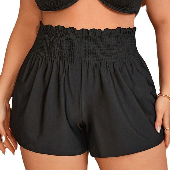Women's high-cut swim shorts with elastic waistband and flowing cut StylebySassy