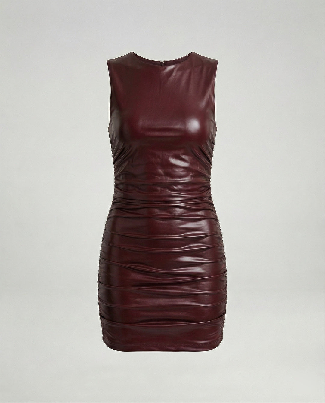 Women's Mini Dress Wet Look Leather Effect