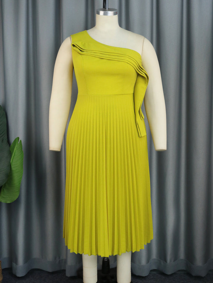 Ladies Elegant Wrap Dress with Asymmetrical Ruffle Design StylebySassy