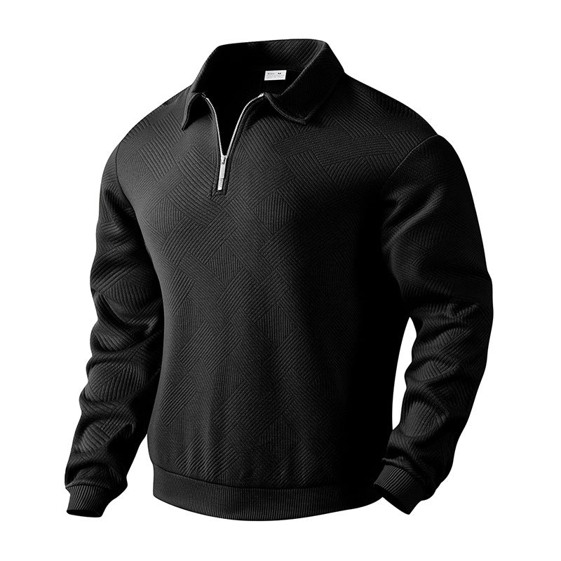 Men's structured troyer with half zip and standing collar StylebySassy