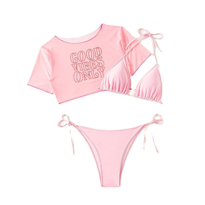 Women’s Bikini Set with Casual Crop Top StylebySassy