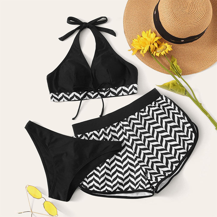 Women’s bikini set with sporty top and comfortable shorts StylebySassy