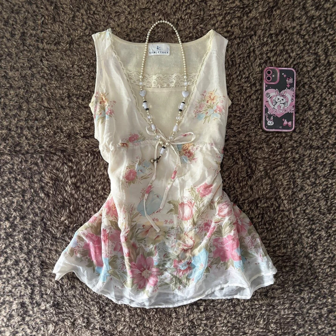 Women Playful Flower Top StylebySassy