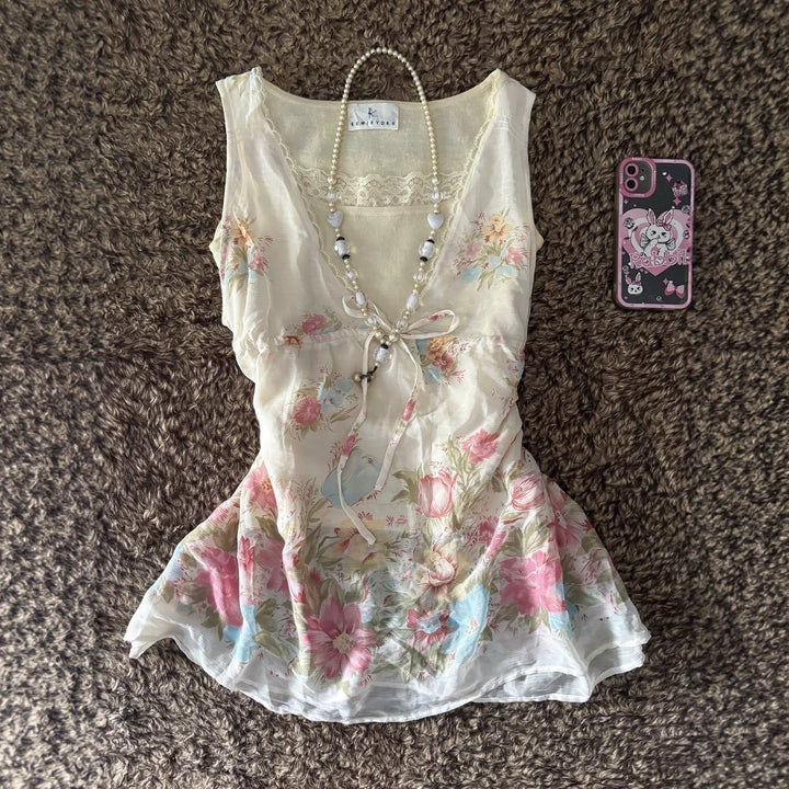 Women Playful Flower Top StylebySassy