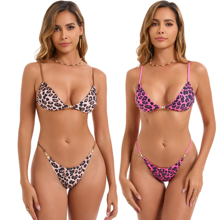 Women’s Triangle Bikini with adjustable straps and elegant floral print StylebySassy