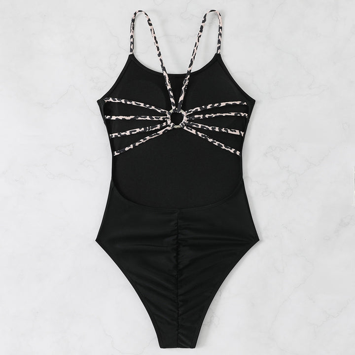 Women's One-Piece Swimsuit with Ruffles and Cut-Outs StylebySassy