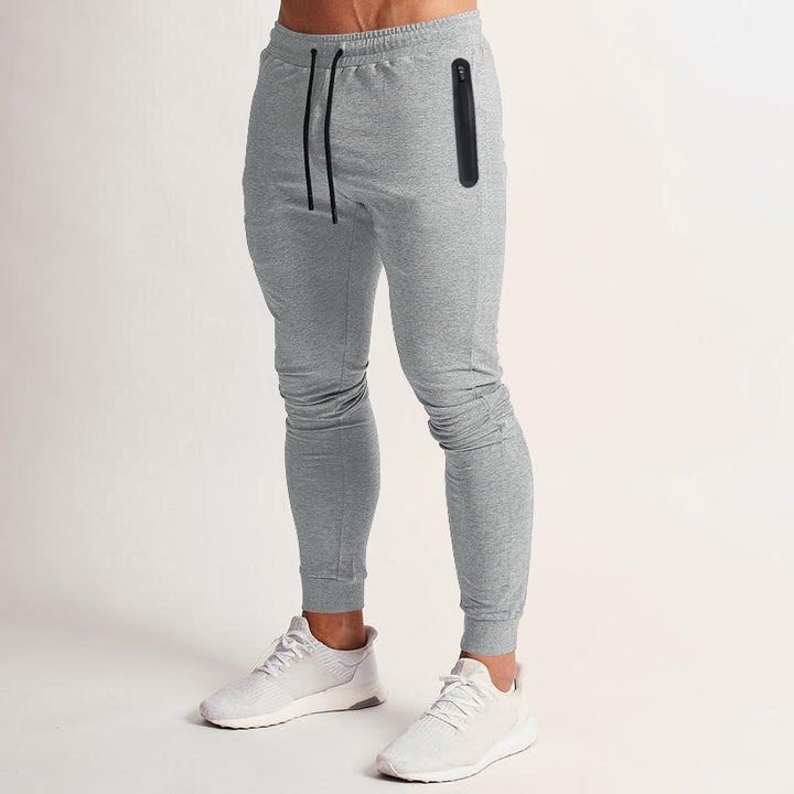 Men's tapered sweatpants with concealed zip pockets and elastic waistband StylebySassy