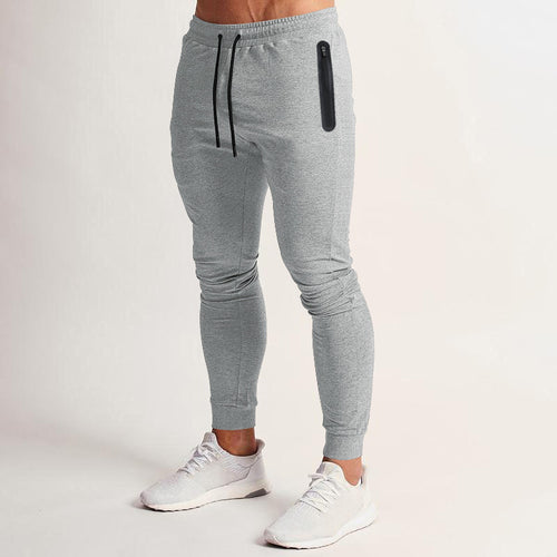 Men's tapered sweatpants with concealed zip pockets and elastic waistband StylebySassy