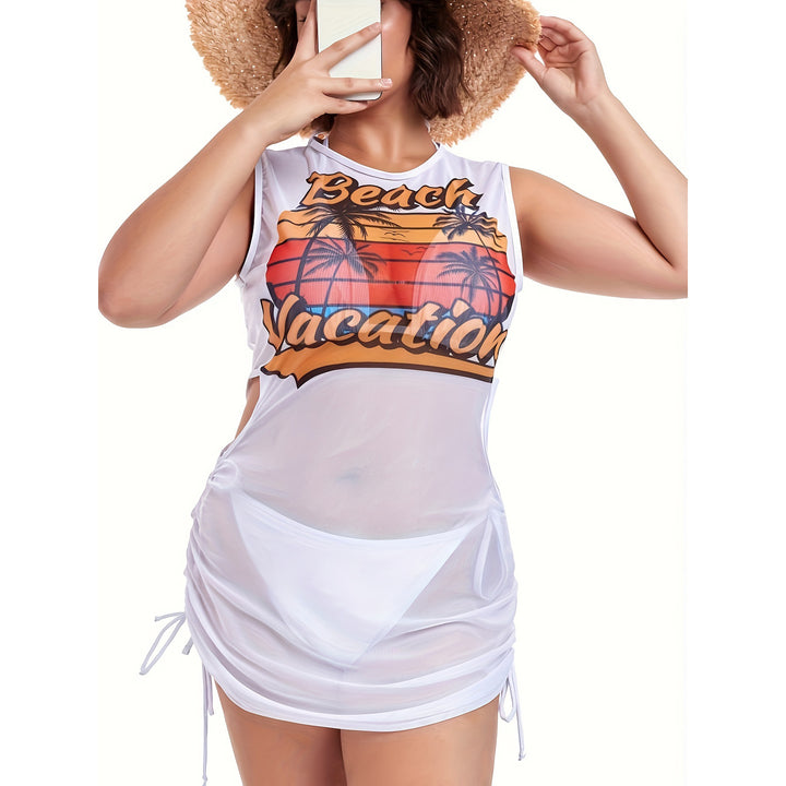 Women's beachwear with side gathering and stylish print StylebySassy