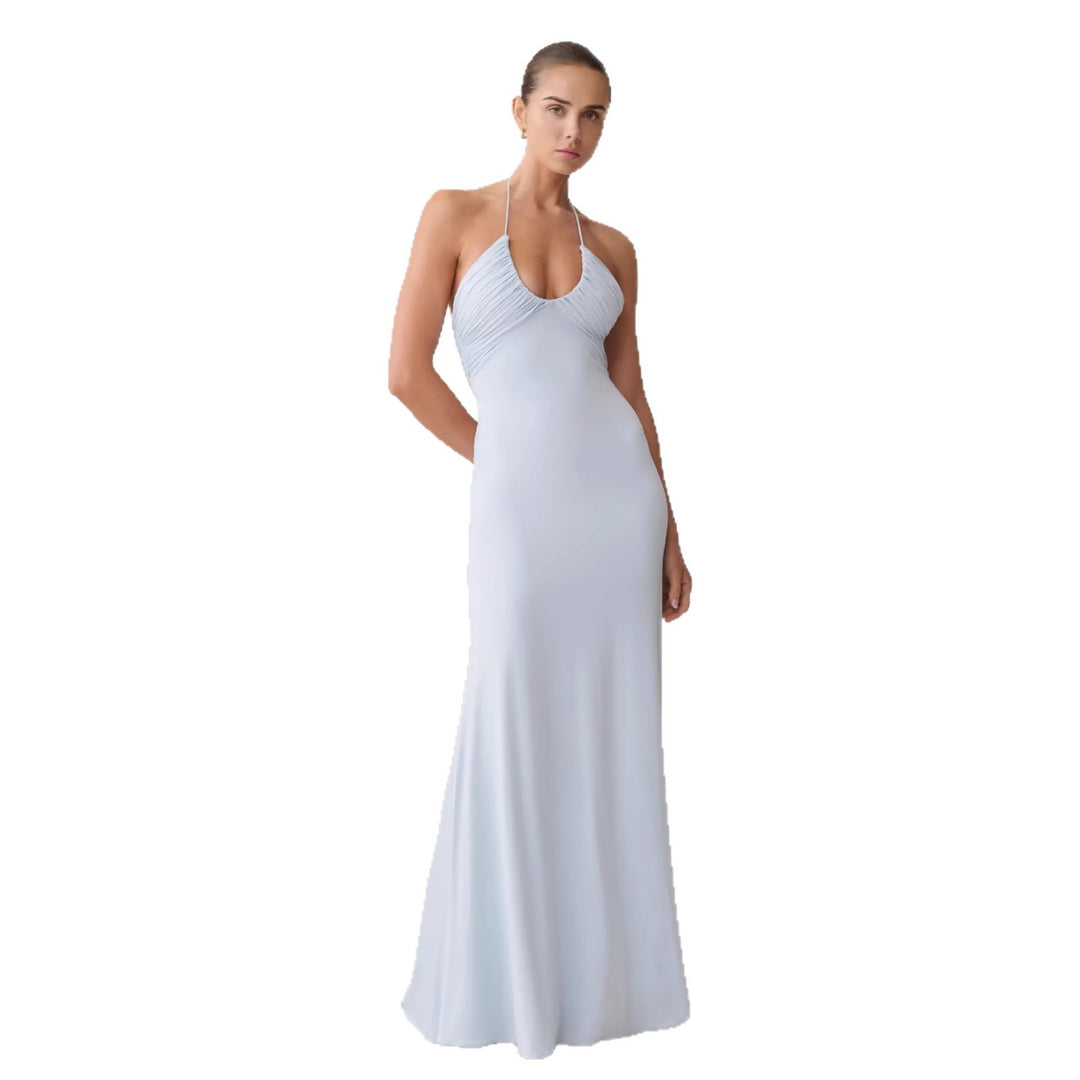 Women's maxi dress with sophisticated draping StylebySassy