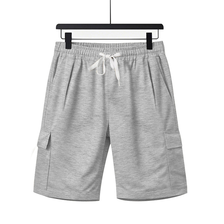 Men's elastic Cargo Bermuda with drawstring and multiple pockets StylebySassy