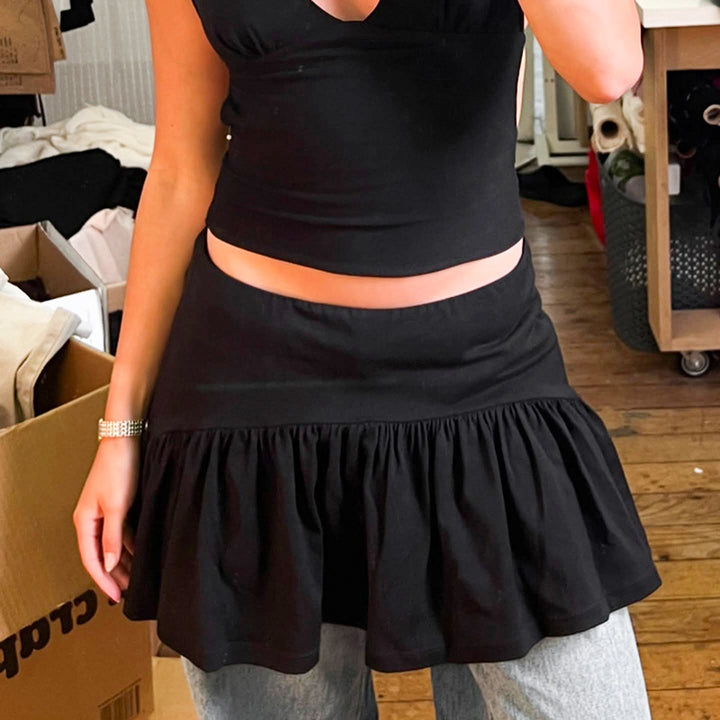 Women's set of spaghetti top and ruffled skirt StylebySassy