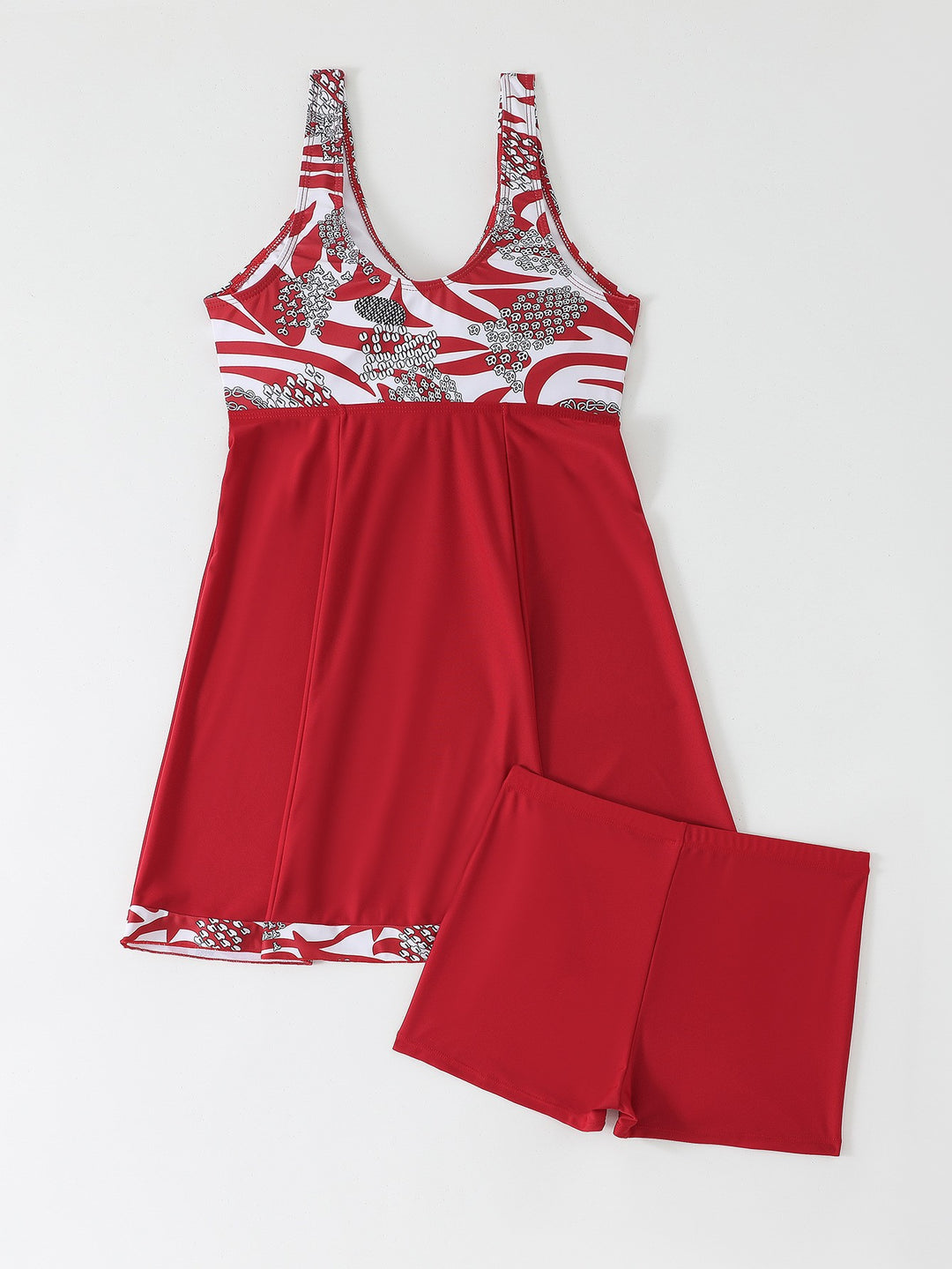 Women's Sporty Tankini with Floral Accents StylebySassy