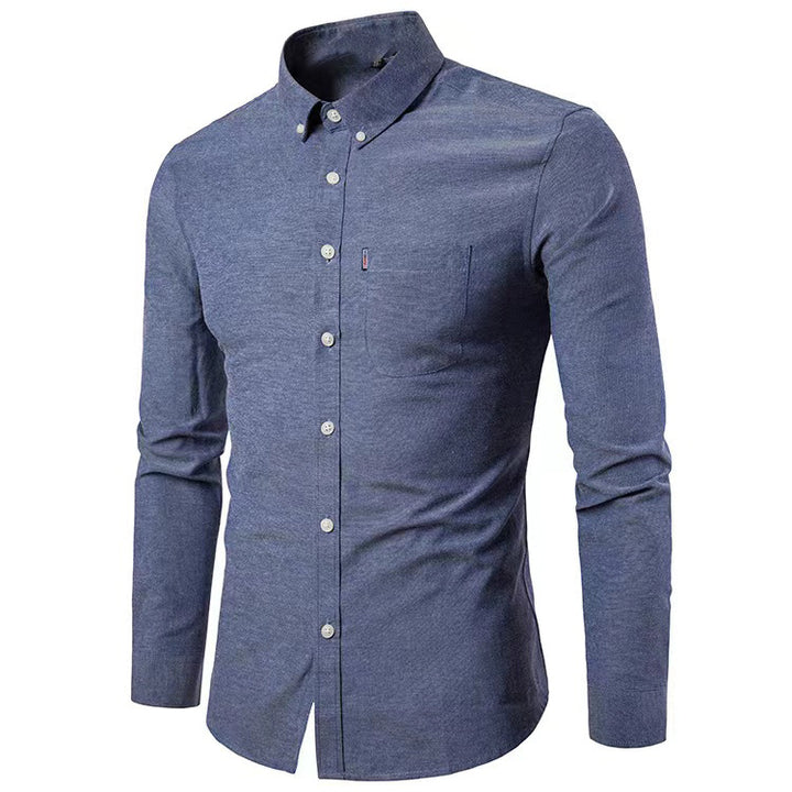 Men's tailored Oxford shirt with button-down collar and chest pocket StylebySassy