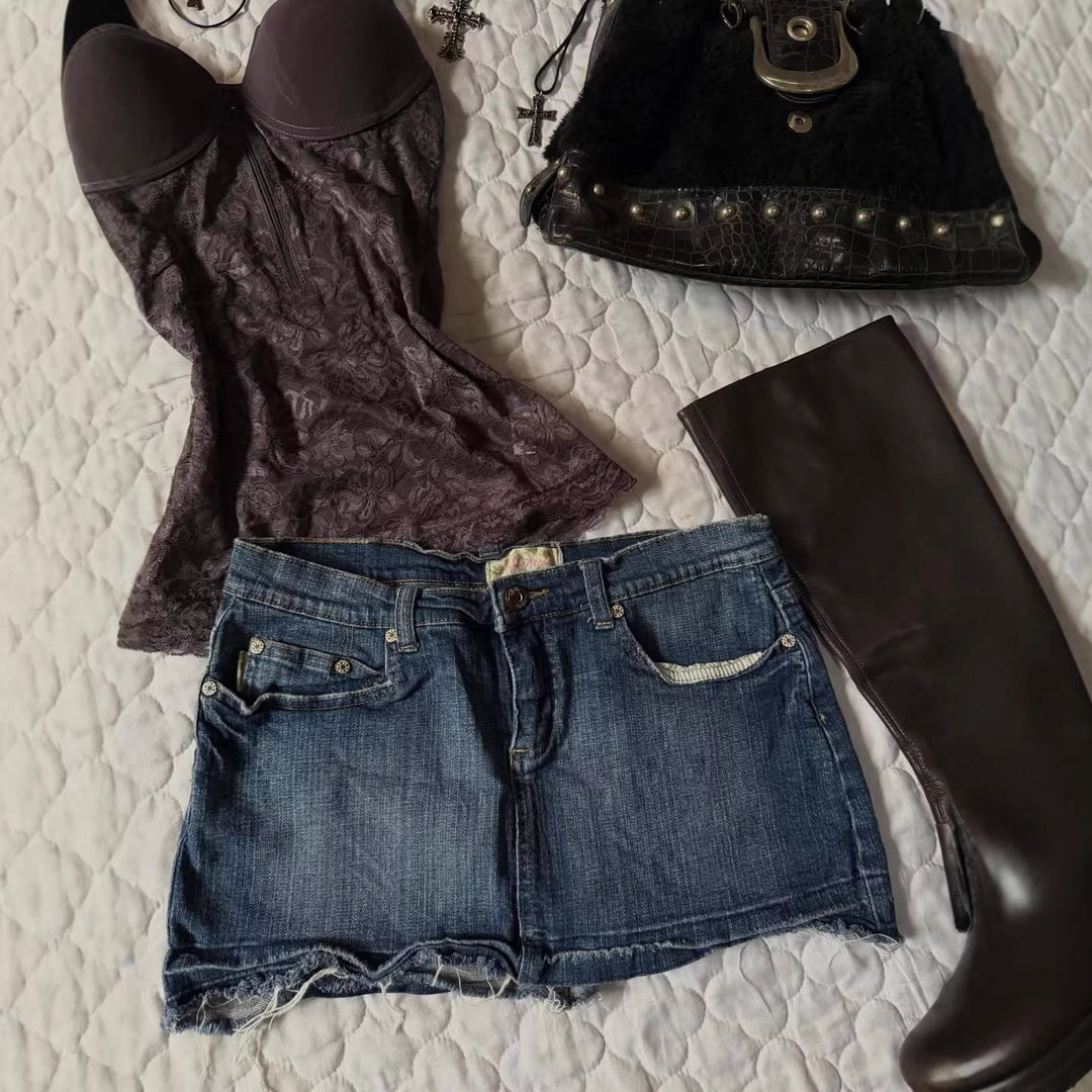 Women’s Vintage Style Denim Shorts StylebySassy