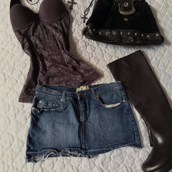 Women’s Vintage Style Denim Shorts StylebySassy