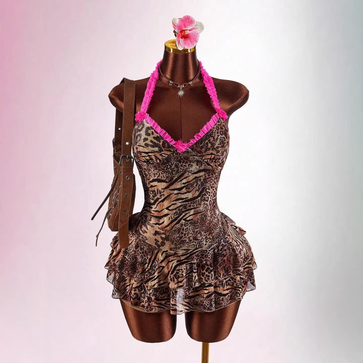 Women Playful Mini Dress with Ruffle Details StylebySassy