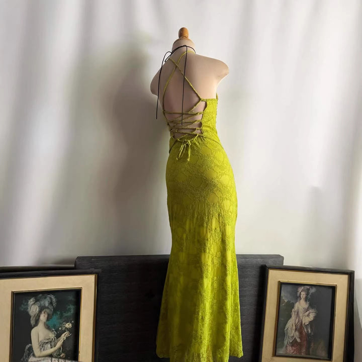 Women Elegant Lace Dress with Sophisticated Cut StylebySassy